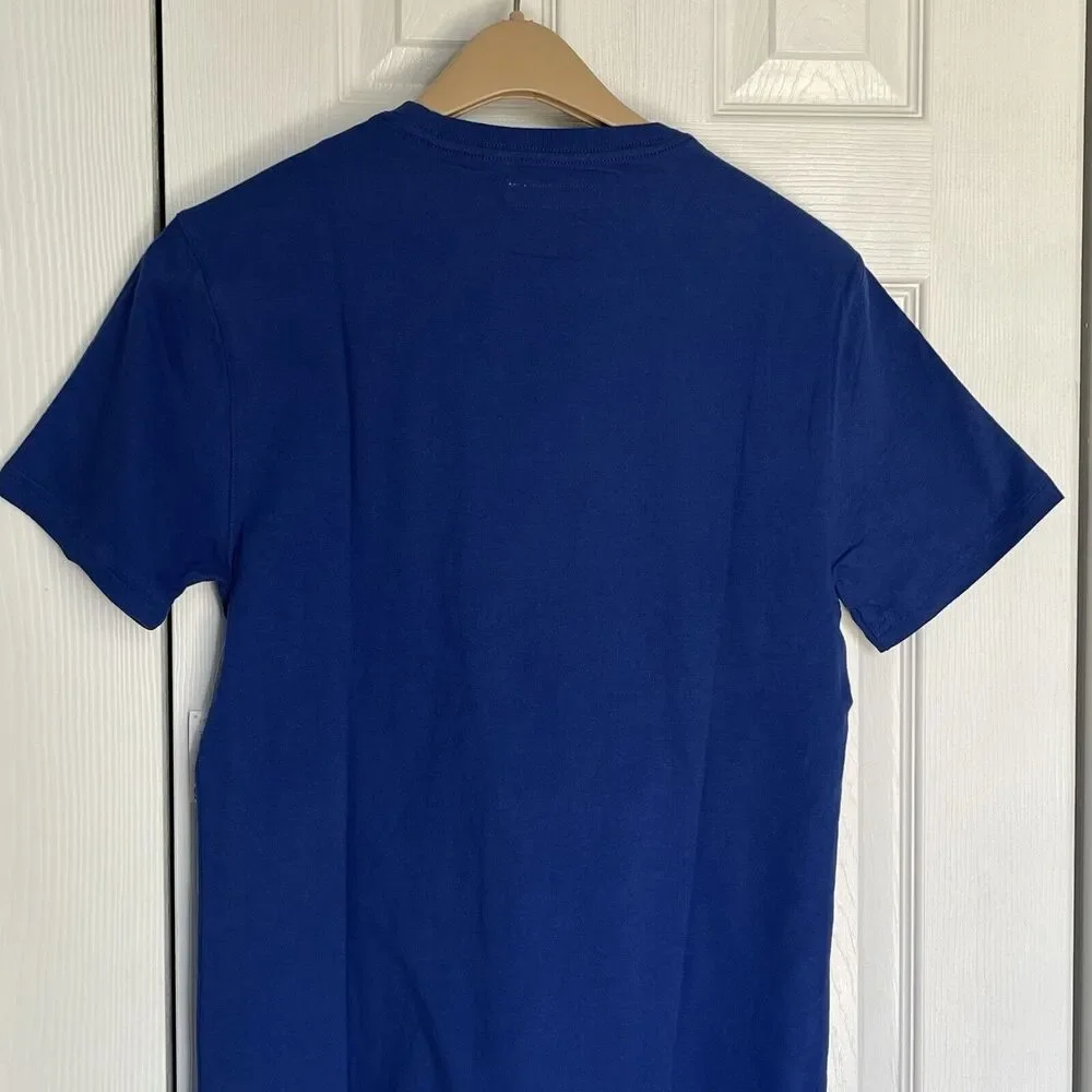 New Men's Jersey T-Shirt Small Blue Soft Cotton Short Sleeves - Picture 6 of 10